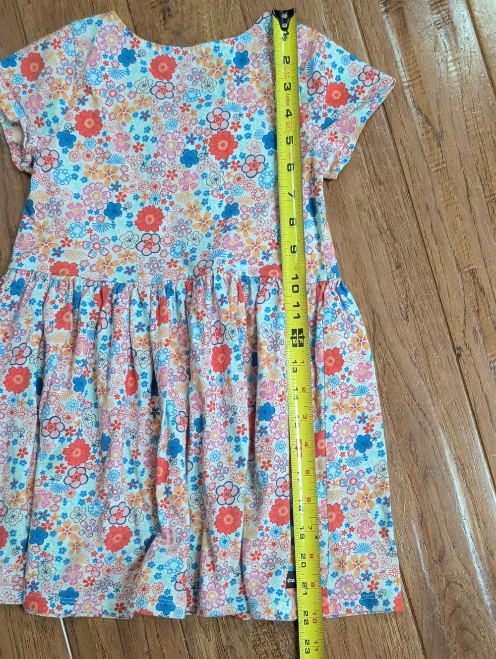 Tea Collection Girls' Floral Print Pink & Blue Dress